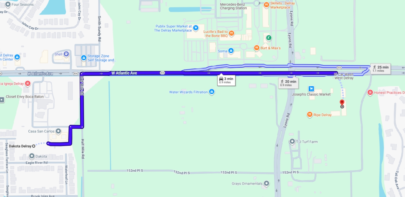 Distance from Dakota to FurlifeVets Dakota Community Veterinarian in West Delray