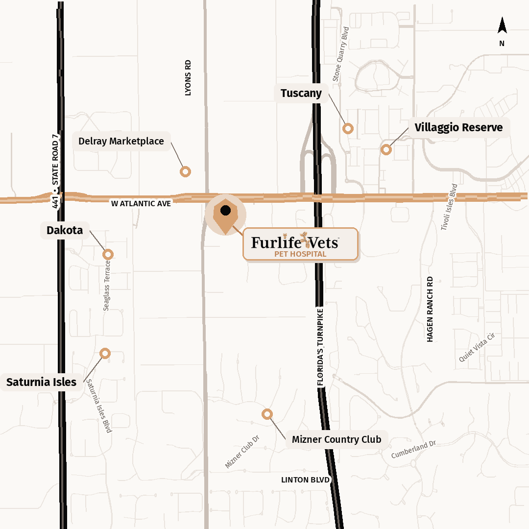 FurlifeVets location near Atlantic Avenue and Lyons Road in West Delray Beach